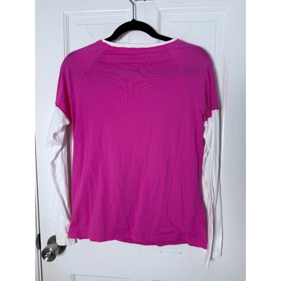 Reebok Womens Cotton Pink & White New York Giants LS Shirt Size L Breast Cancer - Picture 3 of 8